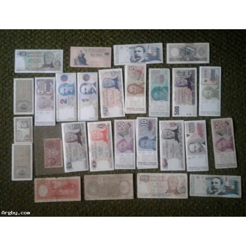 BILLETES ANTIGUOS de coleccion argentinos y extranjeros