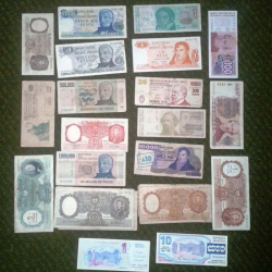 BILLETES ANTIGUOS de coleccion argentinos y extranjeros