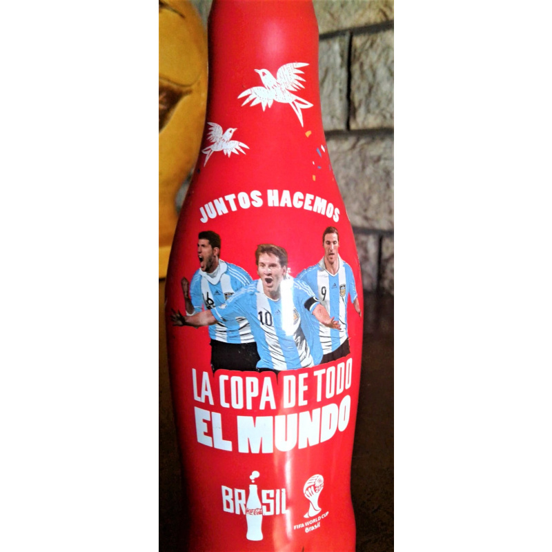 BOTELLA DE COCA COLA ALUMINIO COPA DEL MUNDO BRASIL